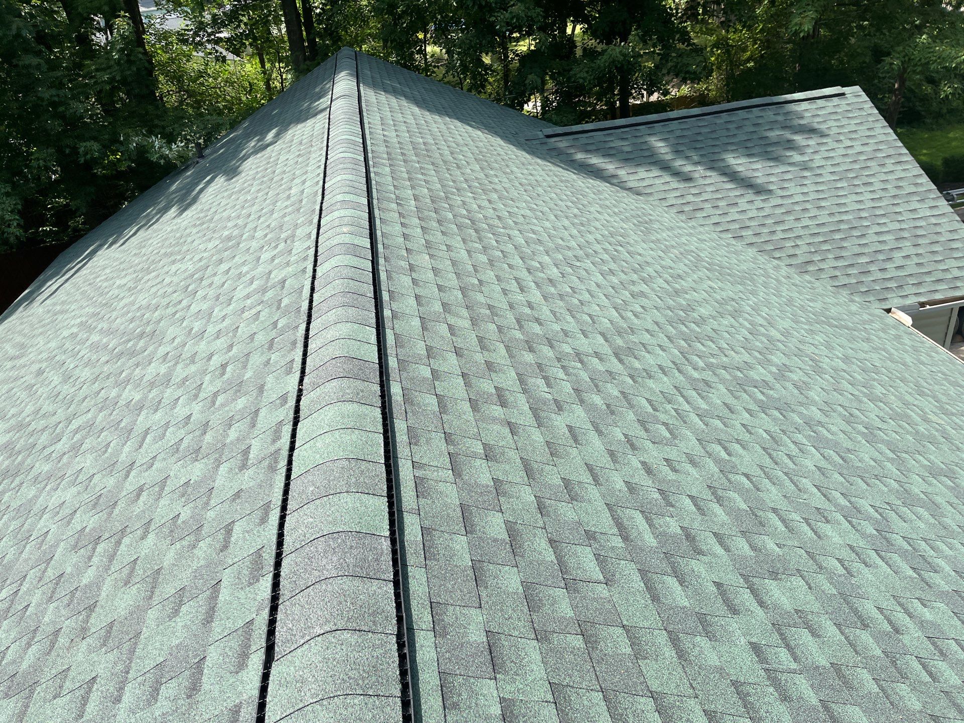 North Ridgeville Roof Replacement: GAF HDZ Hunter Green Project - view 2