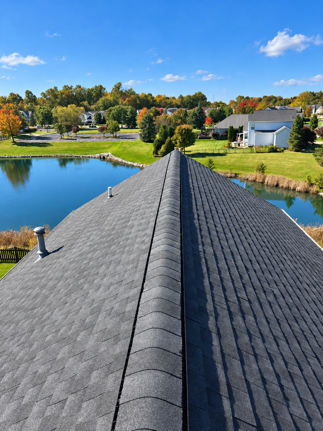 GAF HDZ Charcoal Roof Replacement in North Ridgeville, OH - view 2